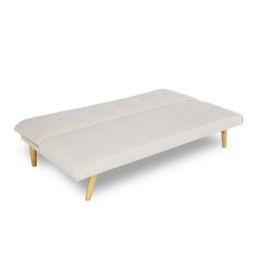 Home Garden Direct Lucca - Click clack Sofa Bed in Premium Textured Linen 3 Seater in Light Grey - thumbnail 7