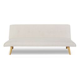 Home Garden Direct Lucca - Click clack Sofa Bed in Premium Textured Linen 3 Seater in Light Grey - thumbnail 5