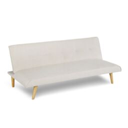 Home Garden Direct Lucca - Click clack Sofa Bed in Premium Textured Linen 3 Seater in Light Grey - thumbnail 6