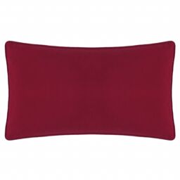 Furn Joy To All Embroidered Velvet Cushion in Red - Size: 30 cm x 50 cm - thumbnail 3
