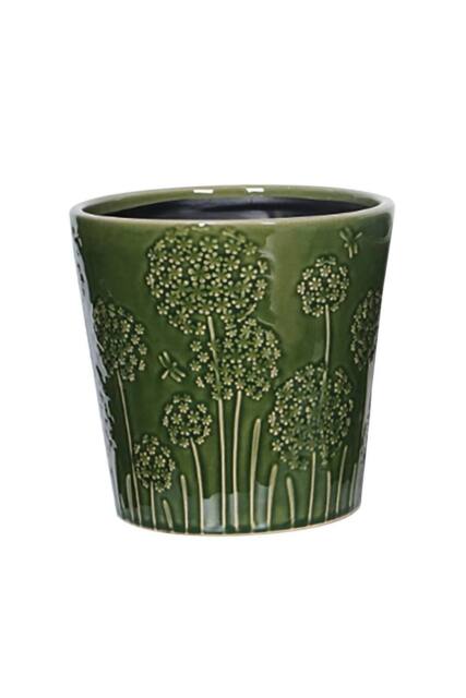 KDMD Hortus Dark Green Lithgow Seed Head Pot 19cm H x 20.5cm Dia - image 1