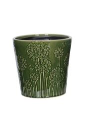 KDMD Hortus Dark Green Lithgow Seed Head Pot 19cm H x 20.5cm Dia - thumbnail 1