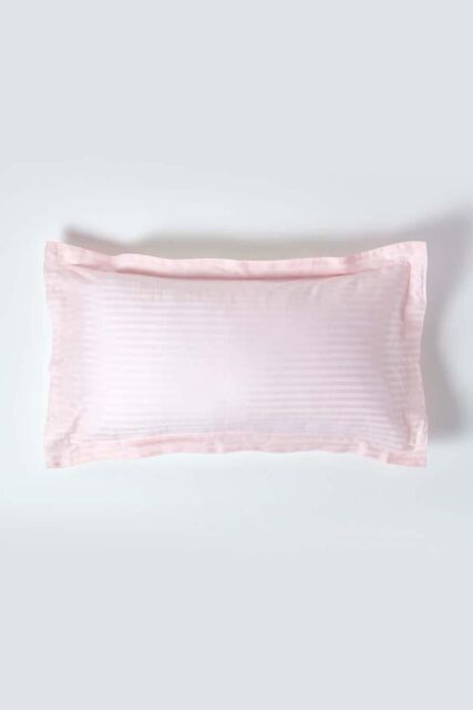 Homescapes Egyptian Cotton Ultrasoft King Size Oxford Pillowcase 330 TC in Pink - image 1