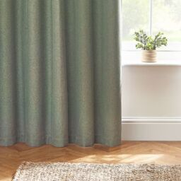 Furn Dawn Blackout Eyelet Curtain Pair in Light Green - Size: 117 cm width x 137 cm drop - thumbnail 4