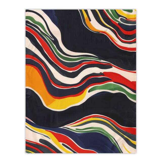 "Artery8 Abstract Colourful Geology Painting Modern Wall Art Print - Size: W18"" x H24""" - image 1