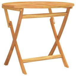 Berkfield Home Folding Garden Table 85x76 cm Solid Teak Wood in Brown - thumbnail 5