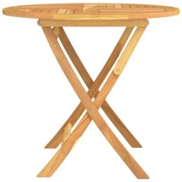 Berkfield Home Folding Garden Table 85x76 cm Solid Teak Wood in Brown - thumbnail 4