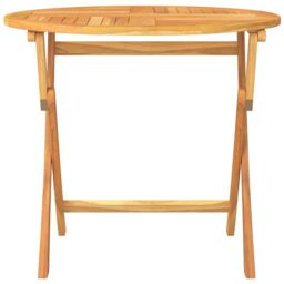 Berkfield Home Folding Garden Table 85x76 cm Solid Teak Wood in Brown - thumbnail 3