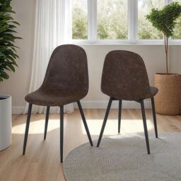 Seconique Athens Chair ( Pair ) in Brown