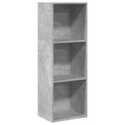 Berkfield Home Decorative Bookcase Concrete Grey 40x30x114 cm Engineered Wood - Size: 40 x 30 x 114 cm - thumbnail 3