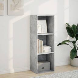 Berkfield Home Decorative Bookcase Concrete Grey 40x30x114 cm Engineered Wood - Size: 40 x 30 x 114 cm - thumbnail 1
