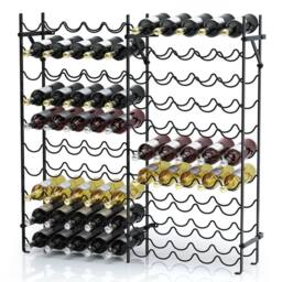 SPETLEK 100 Bottle Wine Rack 10 Tier Heavy Duty Metal Black Wall Anchored - thumbnail 5