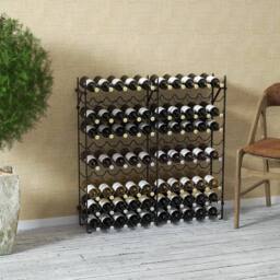 SPETLEK 100 Bottle Wine Rack 10 Tier Heavy Duty Metal Black Wall Anchored - thumbnail 9