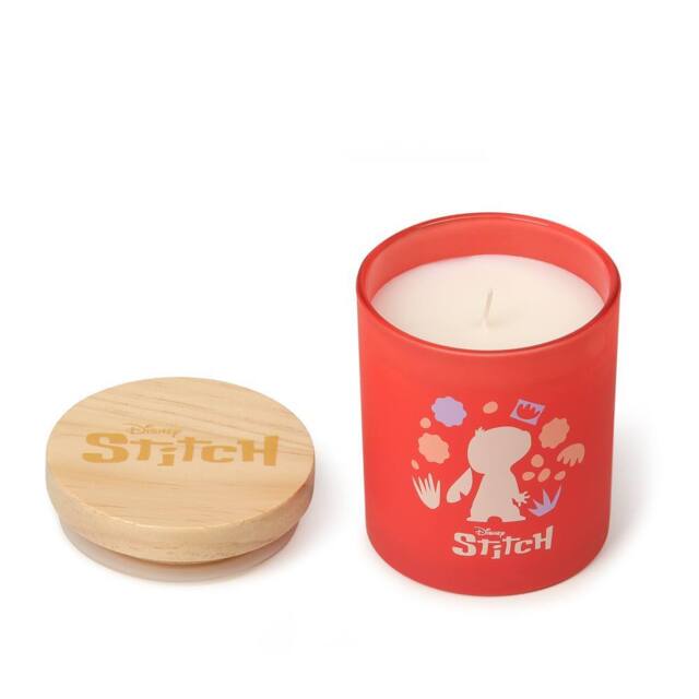 Disney Stitch Scented Candle - Plumeria & Lychee Blossom Home Fragrance in Red - Size: Medium - image 1