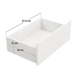 Solace+Co Velmor Ribbed Chest of 6 Drawers in White - thumbnail 7