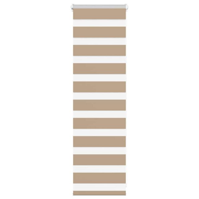 Berkfield Home Zebra Blind Sand Brown 45x100 cm Fabric Width 40.9 cm Polyester - image 1