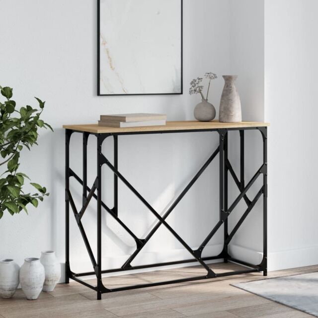 Berkfield Home Console Table Sonoma Oak 100x40x80 cm Engineered Wood in Brown - Size: 100 x 40 x 80 cm - image 1