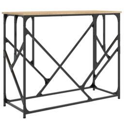 Berkfield Home Console Table Sonoma Oak 100x40x80 cm Engineered Wood in Brown - Size: 100 x 40 x 80 cm - thumbnail 2