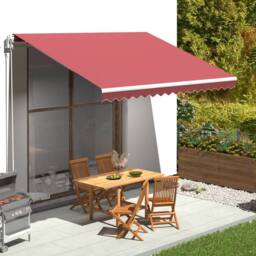 Berkfield Home Replacement Fabric for Awning Burgundy Red 4x3.5 m