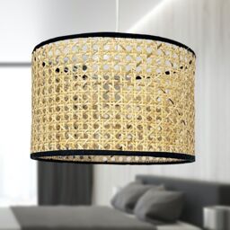 First Choice Lighting Set of 2 Kona - Natural Rattan 25 cm Easy Fit Pendant Shades - thumbnail 6