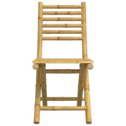 Berkfield Home Beautiful 3 Piece Bistro Set Bamboo in Light Tan - thumbnail 8