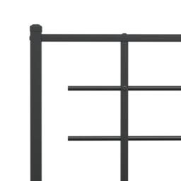 Berkfield Home Metal Bed Frame without Mattress with Footboard Black 75x190cm - Size: 75x190 cm - thumbnail 8