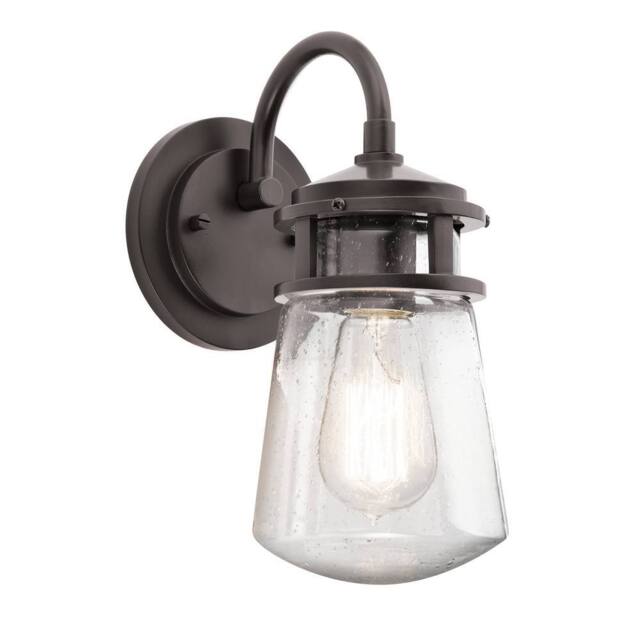 Netlighting Lyndon Outdoor Small Wall Lantern Light Architectural Bronze IP44 E27 in Brown - image 1