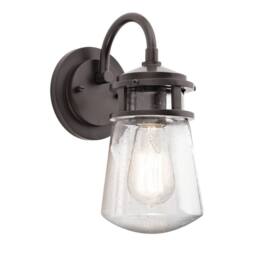 Netlighting Lyndon Outdoor Small Wall Lantern Light Architectural Bronze IP44 E27 in Brown - thumbnail 1