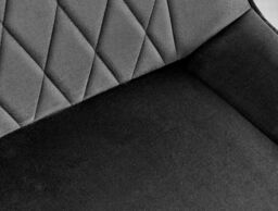 FurnitureboxUK Set of 2 Pesaro Luxury Velvet Dining Chairs With Diamond Stitched Back & Black Metal Legs - thumbnail 7