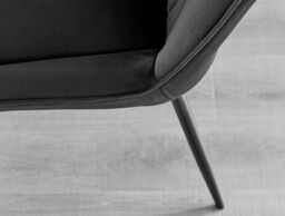 FurnitureboxUK Set of 2 Pesaro Luxury Velvet Dining Chairs With Diamond Stitched Back & Black Metal Legs - thumbnail 8