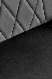 FurnitureboxUK Set of 2 Pesaro Luxury Velvet Dining Chairs With Diamond Stitched Back & Black Metal Legs - thumbnail 4
