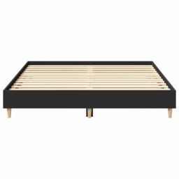 Berkfield Home Bed Frame No Mattress Black 150x200 cm King Size Engineered Wood - thumbnail 5