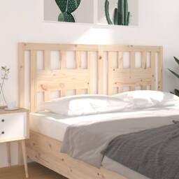 Berkfield Home Headboard 141x4x100 cm Solid Wood Pine in Natural - Size: 141 x 4 x 100 cm - thumbnail 4