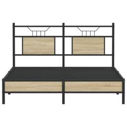 Berkfield Home Decorative Bed Frame without Mattress Sonoma Oak 140x190 cm Engin in Brown - thumbnail 6