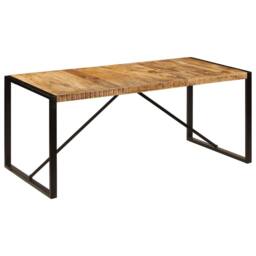 Berkfield Home Dense Dining Table 180x90x75 cm Solid Mango Wood in Brown - Size: 180 x 90 x 75 cm - thumbnail 9