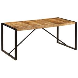Berkfield Home Dense Dining Table 180x90x75 cm Solid Mango Wood in Brown - Size: 180 x 90 x 75 cm - thumbnail 8