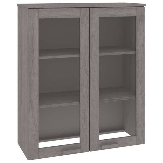 Berkfield Home Top for Highboard HAMAR Light Grey 85x35x100cm Solid Wood Pine - Size: 85 x 35 x 100 cm - image 1