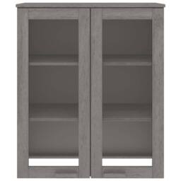 Berkfield Home Top for Highboard HAMAR Light Grey 85x35x100cm Solid Wood Pine - Size: 85 x 35 x 100 cm - thumbnail 3