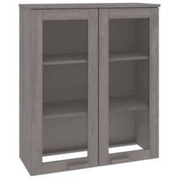 Berkfield Home Top for Highboard HAMAR Light Grey 85x35x100cm Solid Wood Pine - Size: 85 x 35 x 100 cm - thumbnail 1