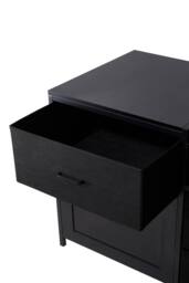 Living and Home Black Mini Fridge Stand with Wine Rack and Power Socket - thumbnail 8