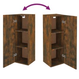 Berkfield Home TV Cabinets 2 pcs Smoked Oak 30.5x30x90 cm Engineered Wood in Brown - thumbnail 6