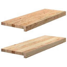 Berkfield Home Window Sills 2 pcs¬†Untreated 70x25x2 cm Solid Wood Oak in Brown - Size: Medium - thumbnail 1