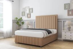 "Sloomy Pemberton Dumfries Divan Base 2 Drawers-54"" Headboard & 12"" Footboard in Light Brown - Size: Single" - thumbnail 3