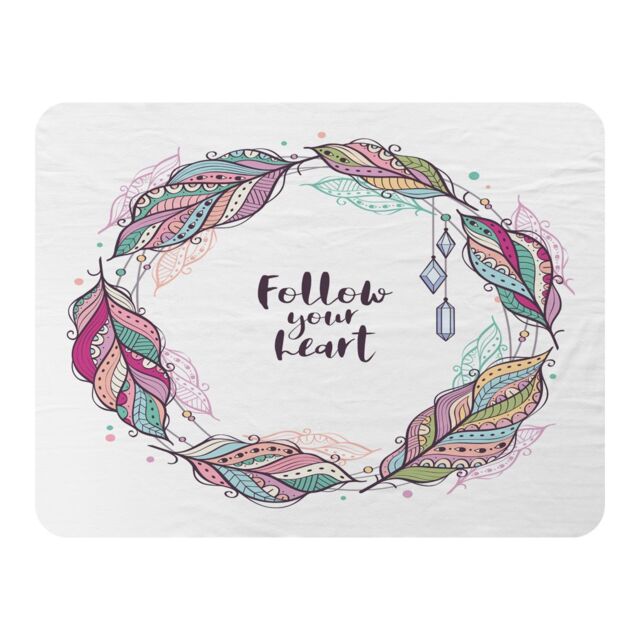 Benjamin Tate Design Follow Your Heart Blanket in Natural - Size: 120 cm x 150 cm - image 1