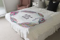 Benjamin Tate Design Follow Your Heart Blanket in Natural - Size: 120 cm x 150 cm - thumbnail 3