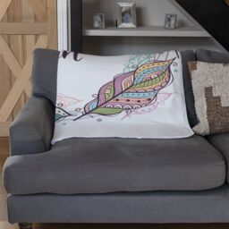 Benjamin Tate Design Follow Your Heart Blanket in Natural - Size: 120 cm x 150 cm - thumbnail 2