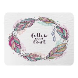 Benjamin Tate Design Follow Your Heart Blanket in Natural - Size: 120 cm x 150 cm - thumbnail 1