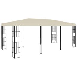 Berkfield Home Gazebo 3x6 m Cream in Beige - thumbnail 1
