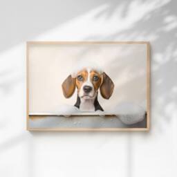 60 SECOND MAKEOVER Baby Puppy Quirky Animal Wall Art Print - Size: A4 - thumbnail 1