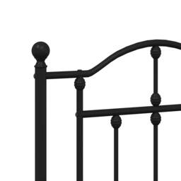 Berkfield Home Metal Bed Frame with Headboard Black 193x203 cm - thumbnail 9